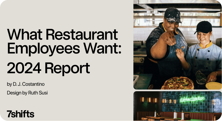 2024 Restaurant Employees Report by 7shifts illustration