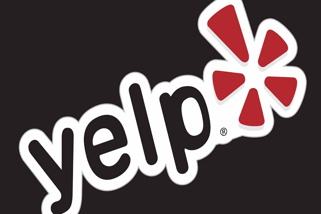 Yelp logo with red burst symbol