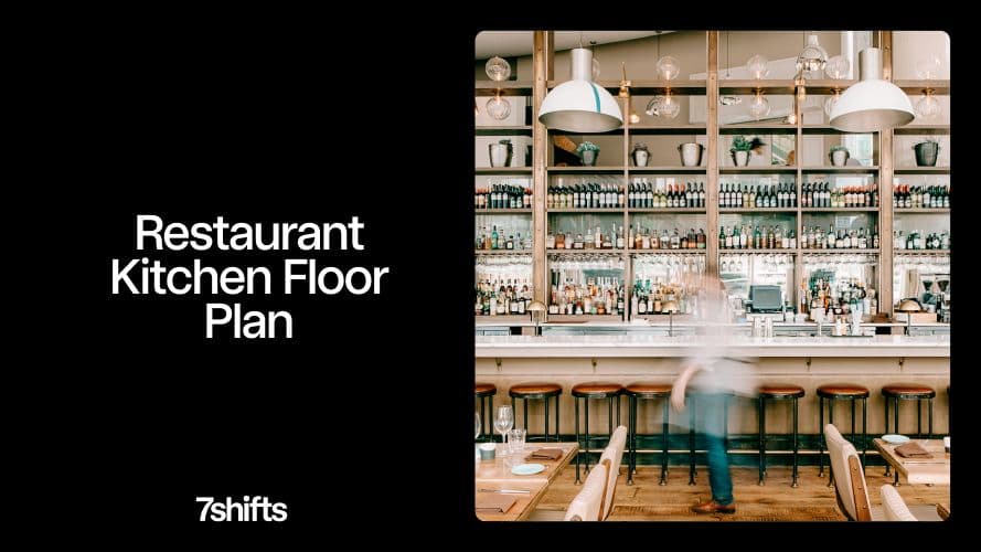 Restaurant dining area with counter and shelves