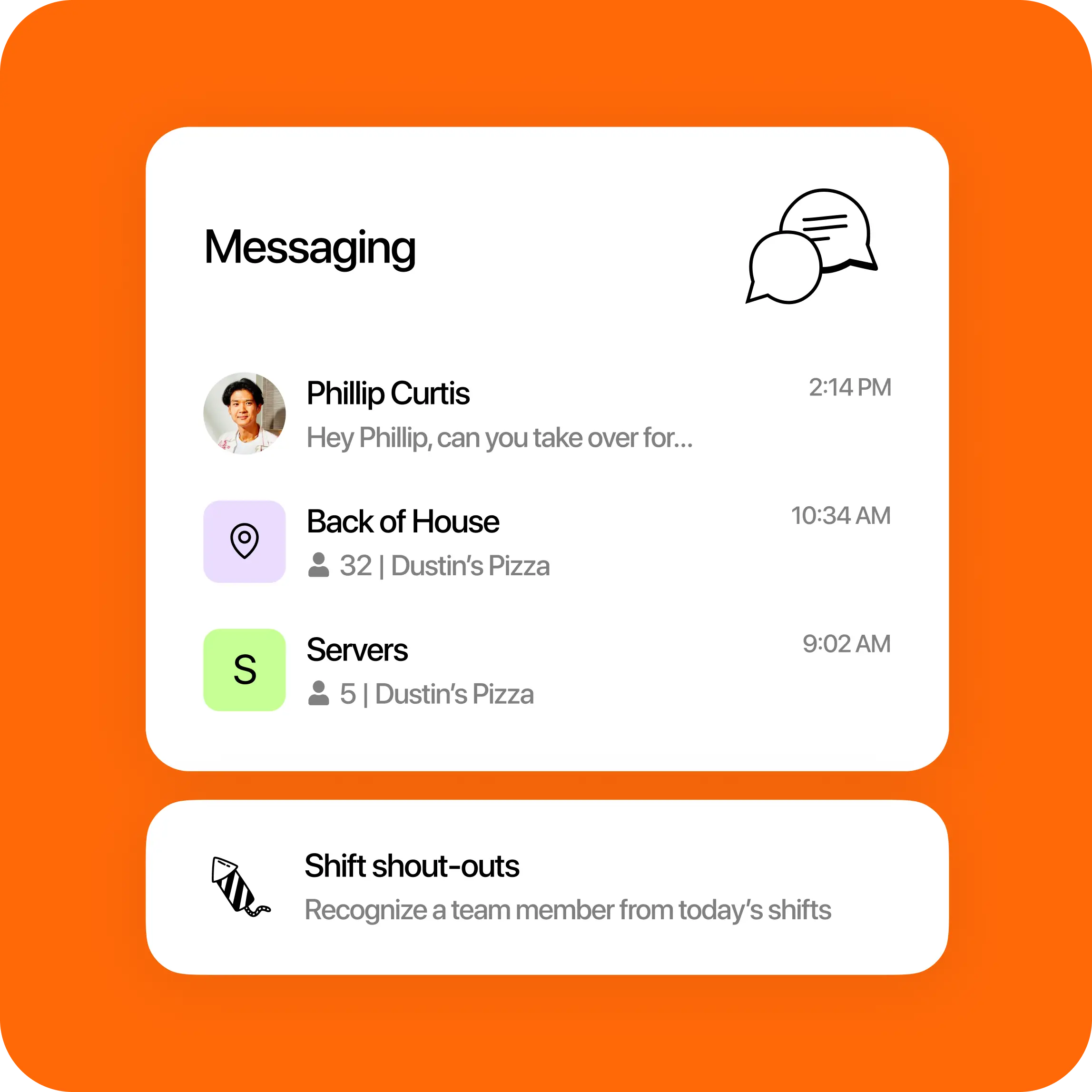 Restaurants that use 7shifts mobile app and tools reduce calls and texts by up to 70%