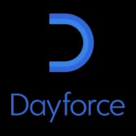Dayforce logo, blue letter D design