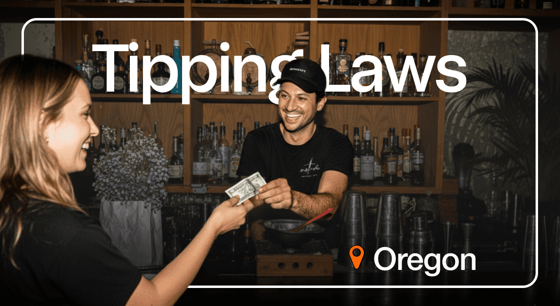 Bartender receiving tip at Oregon bar